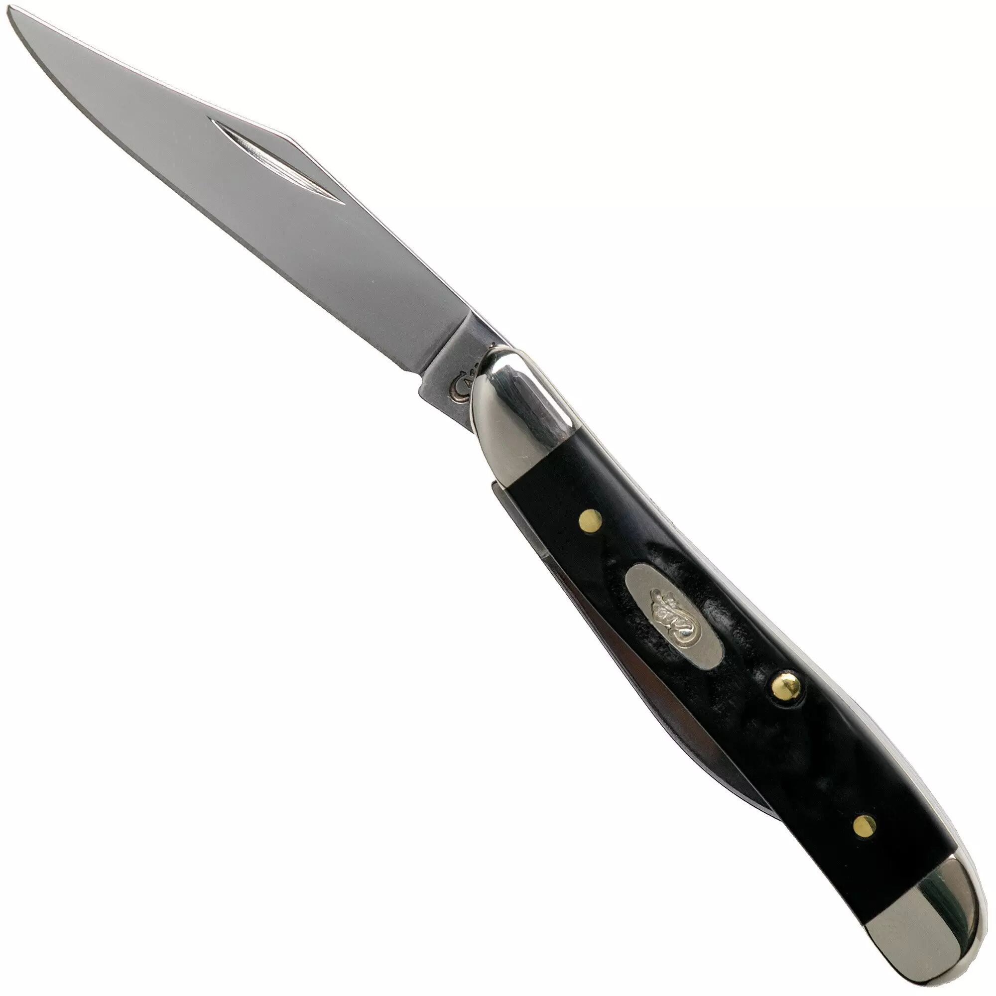 Case Knives Case Peanut Rough Black Synthetic, 18225, 6220 rostfrei, Taschenmesser