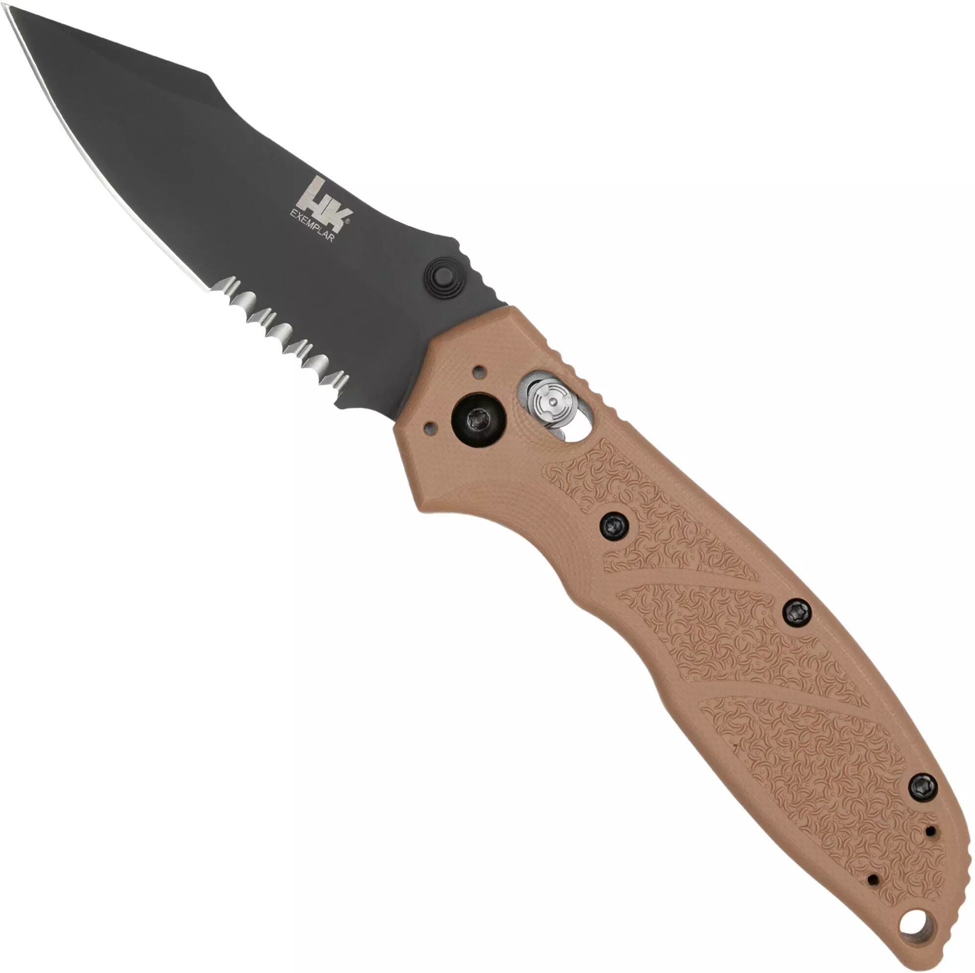 Heckler & Koch Exemplar 54153 Dark Earth Serrated, Taschenmesser