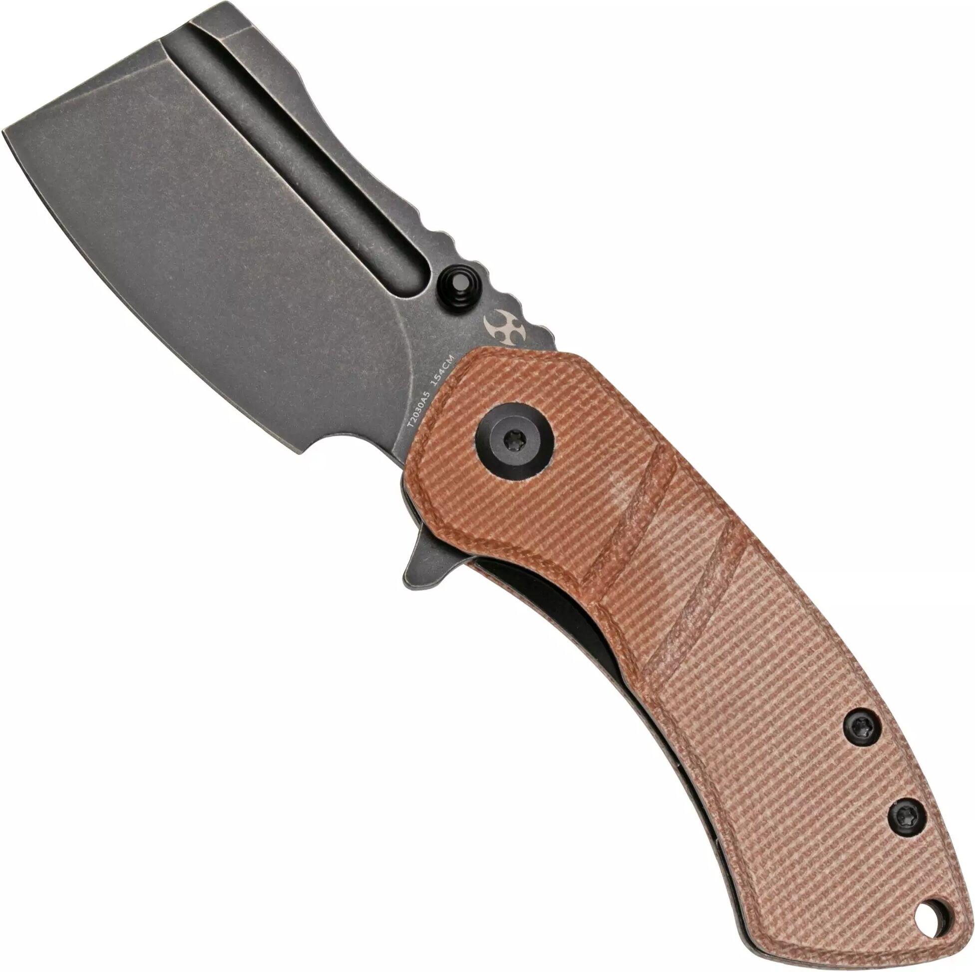 Kansept Korvid M T2030A5 Black, Braunes Micarta G10 Taschenmesser, Justin Koch Design