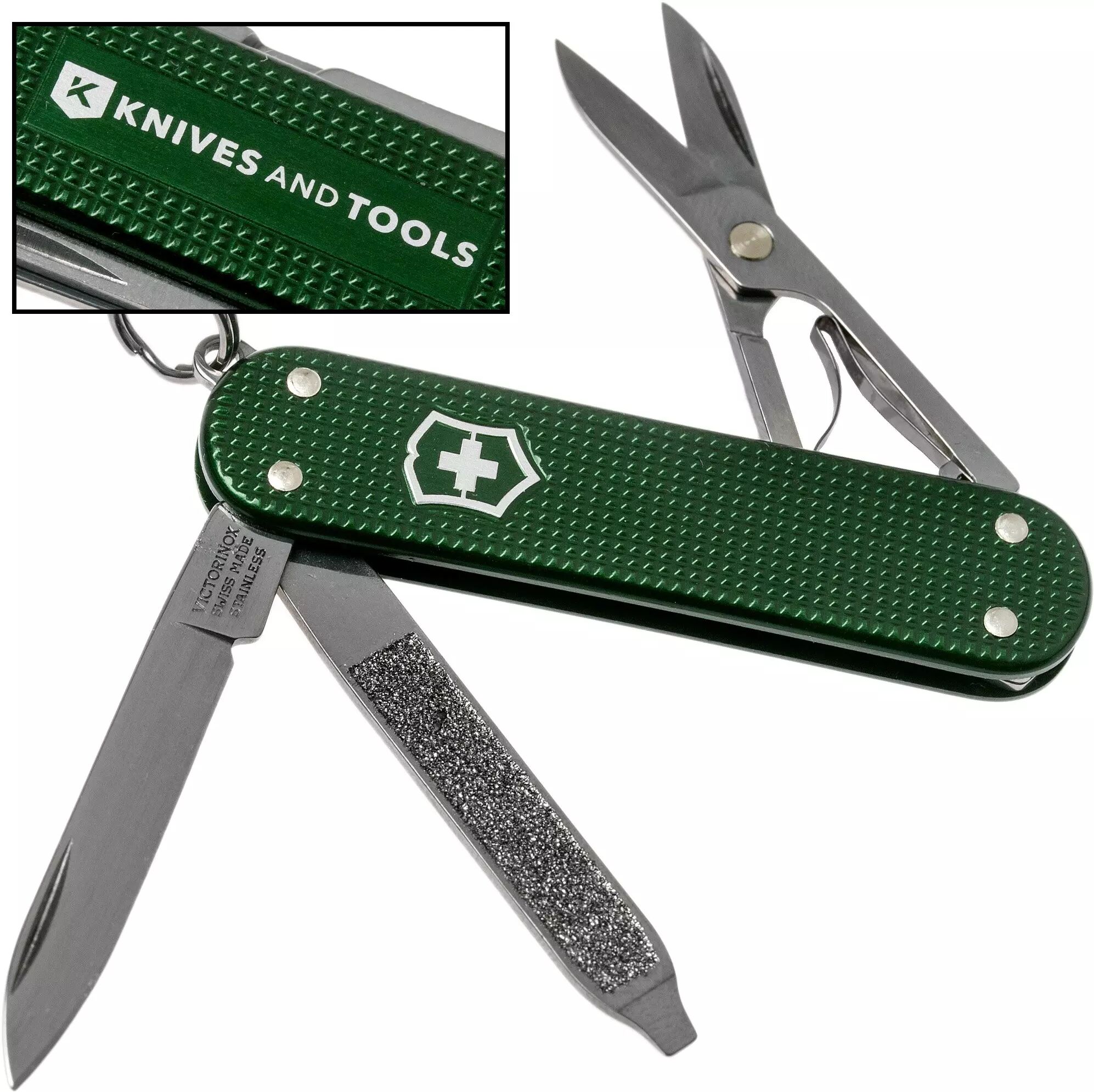 Victorinox Classic Alox Green 0.6221-24R4.KTE1 Knivesandtools Edition, Schweizer Taschenmesser