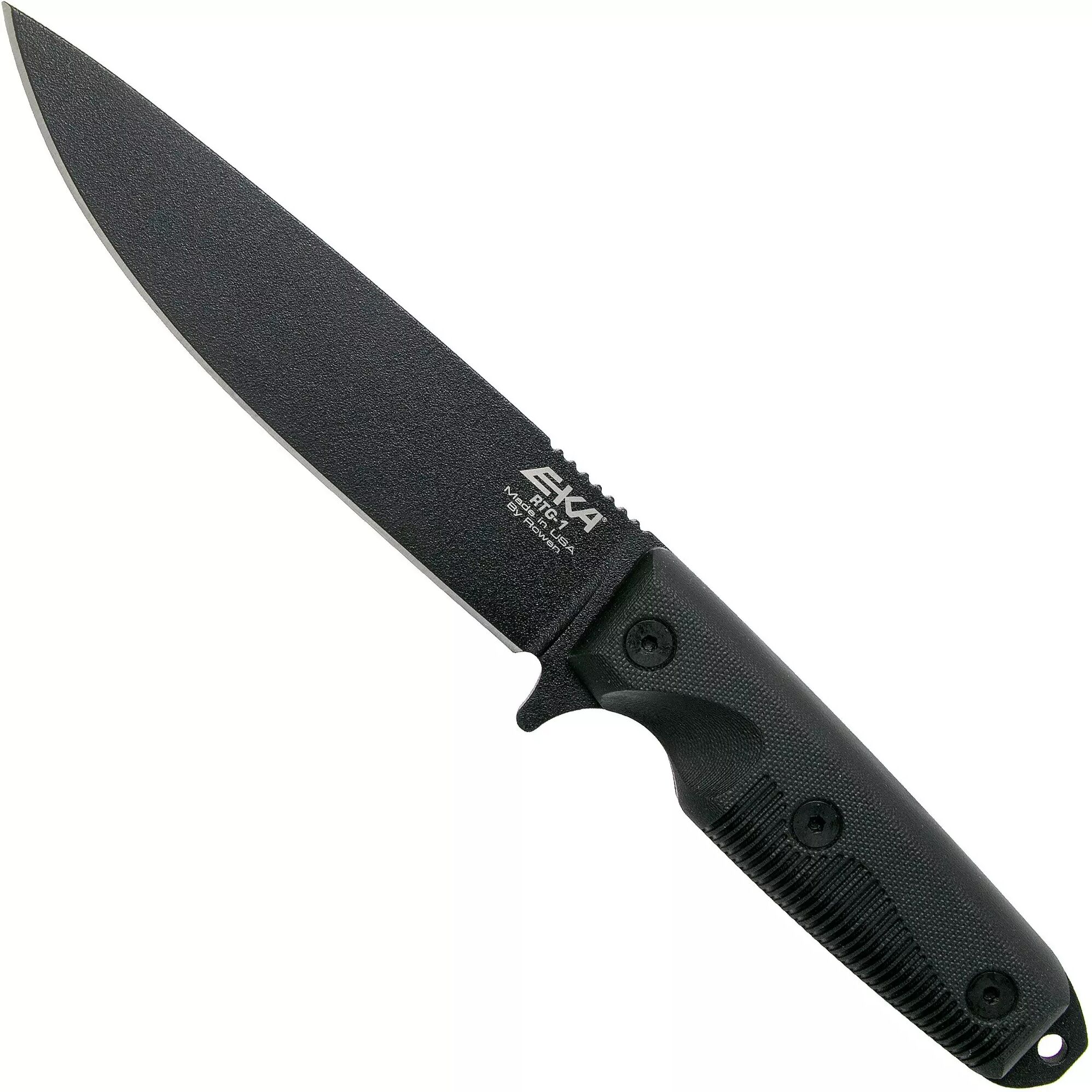 EKA RTG-1 Ready To Go 50010 Schwarze Klinge, Schwarzes G10 Survivalmesser