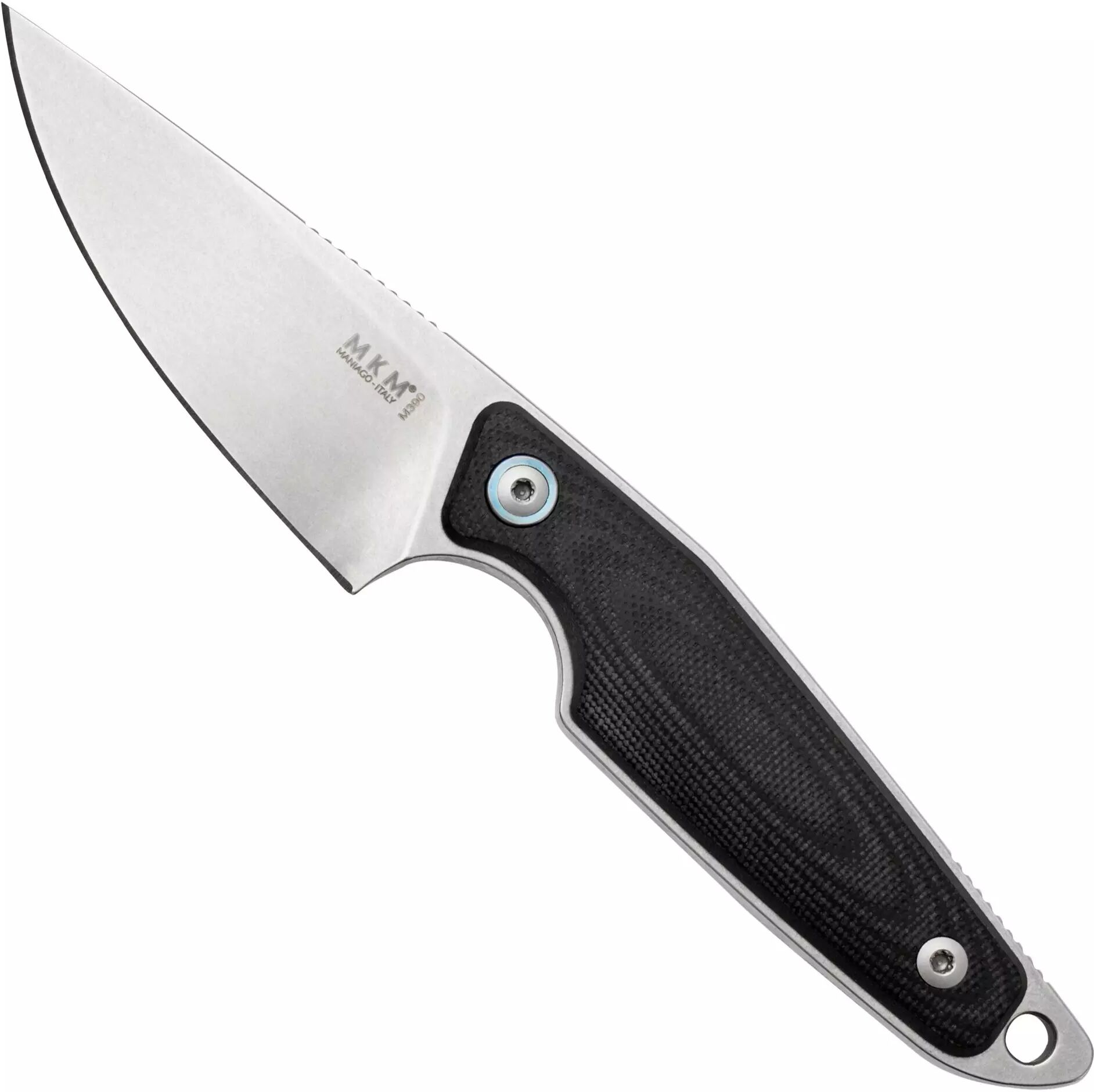 MKM Knives MKM Makro 1 Droppoint, Stonewashed Black G10 feststehendes Messer, Jesper Voxnaes Design