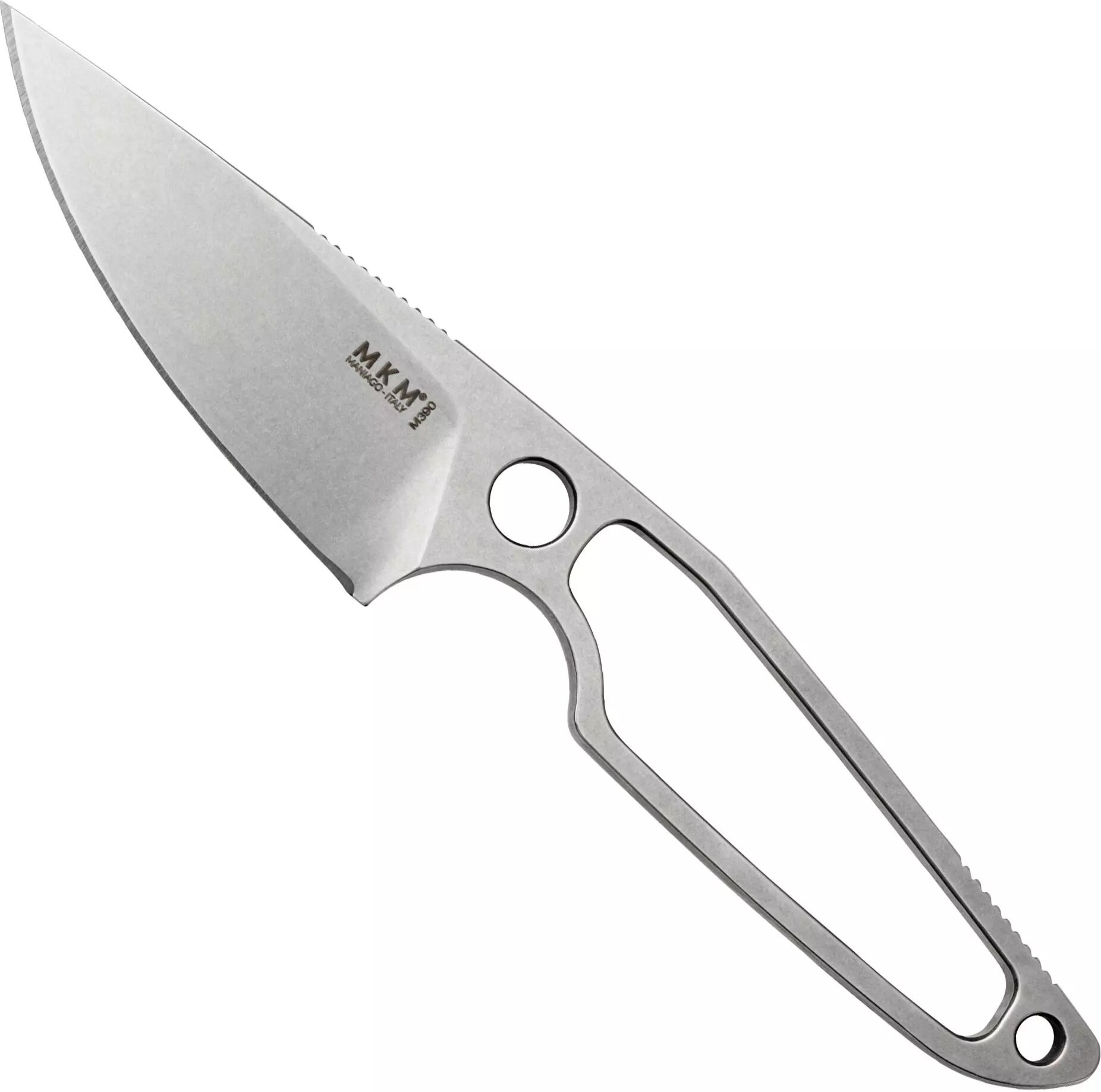 MKM Knives MKM Makro 1 Droppoint Stonewashed feststehendes Messer, Jesper Voxnaes Design