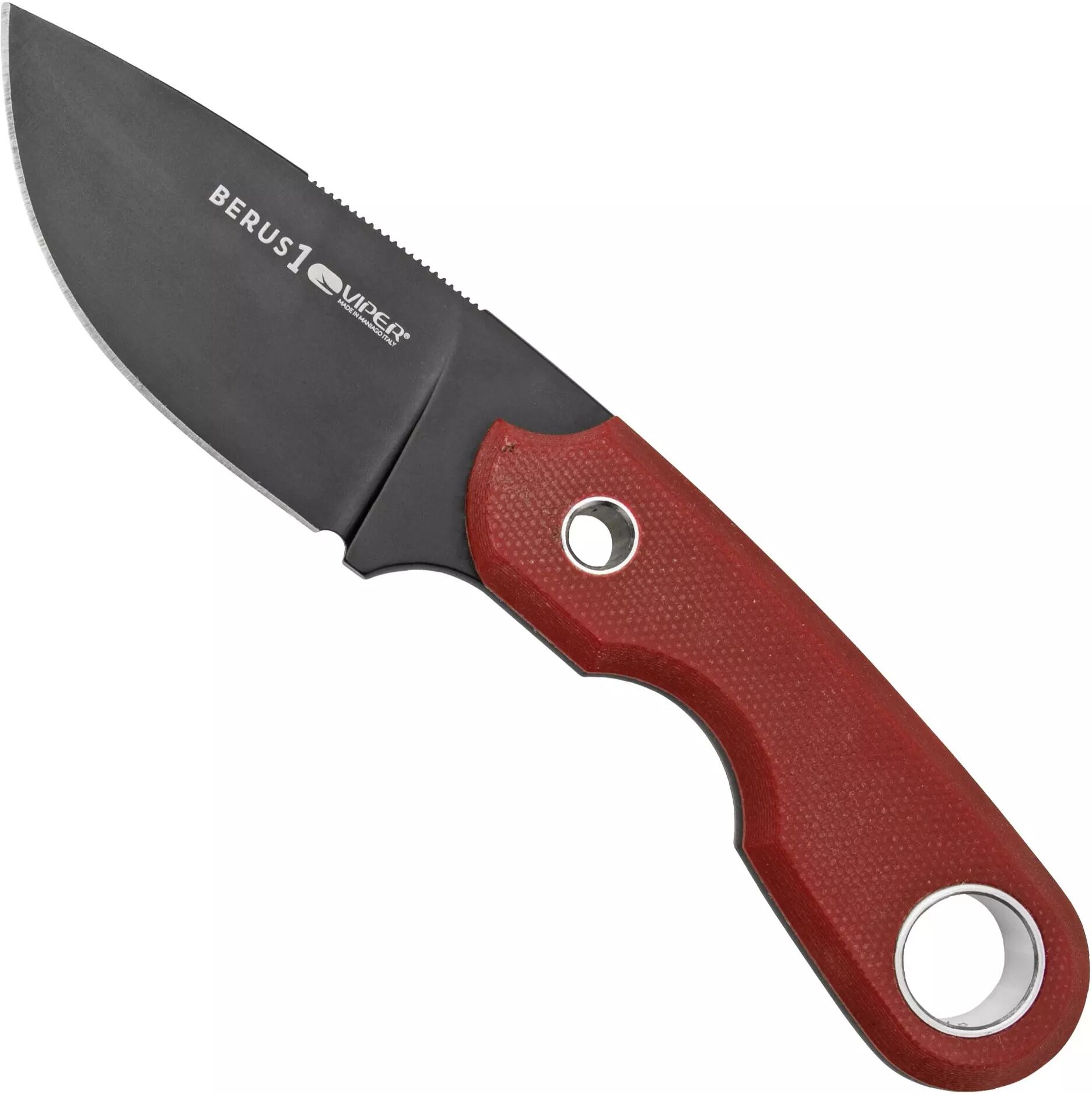 Viper Berus 1 VT4012DGR M390 PVD schwarz, rotes G10 feststehendes Messer, Rumici Design