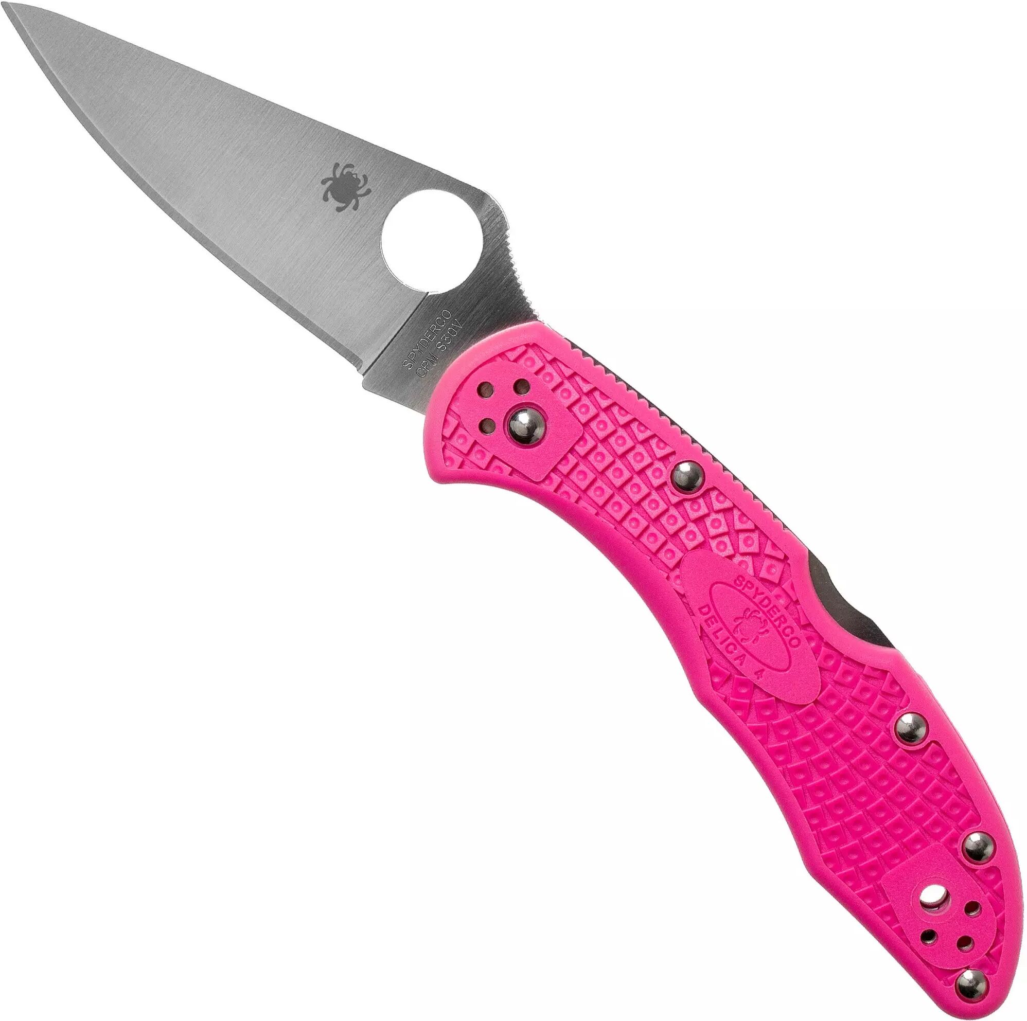 Spyderco Delica 4 Pink Heals S30V C11FPPNS30V Taschenmesser, lila