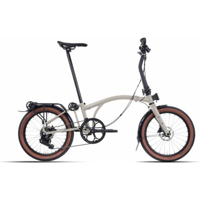 Brompton G Line - 20 Zoll 8K Faltrad - Traildust White L Brompton G Line - 20 Zoll 8K Faltrad - Traildust White L