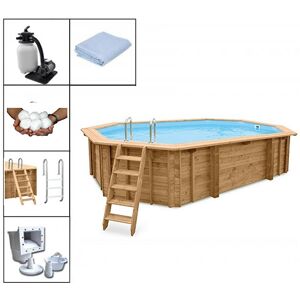 Holzpool Evolution Set Oval 840 x 490 x 138 cm Evolution Basic Set