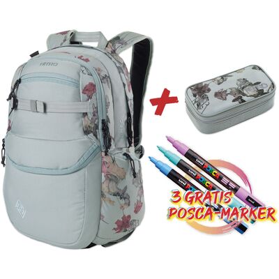 NITRO Future Hero Rucksack - Casual, grün (dead flower) - 38x51x23cm NITRO Future Hero Rucksack - Casual, grün (dead flower) - 38x51x23cm
