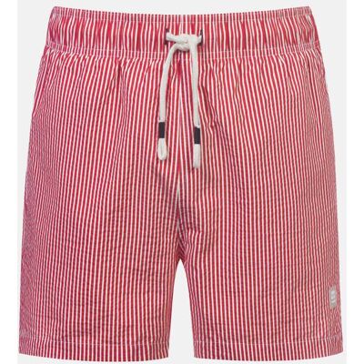 mey Badeshorts Serie Seersucker Breeze Stripes Red Sunset - male - rot - M mey Badeshorts Serie Seersucker Breeze Stripes Red Sunset - male - rot - M