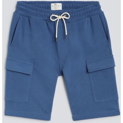 mey Cargo Shorts Serie Felpa Cotone Blue Denim - male - blau - M mey Cargo Shorts Serie Felpa Cotone Blue Denim - male - blau - M