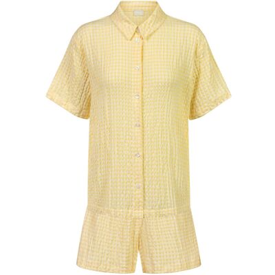 mey Pyjama-Set Serie Vichy Dream Lemon Butterfly - female - gelb - L mey Pyjama-Set Serie Vichy Dream Lemon Butterfly - female - gelb - L