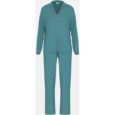 mey Langer Pyjama Serie Pure Chic Teal Dream - female - blau - XXL mey Langer Pyjama Serie Pure Chic Teal Dream - female - blau - XXL