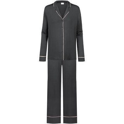 mey Langer Pyjama Serie Pure Chic Thunder Grey - female - grau - XXL mey Langer Pyjama Serie Pure Chic Thunder Grey - female - grau - XXL
