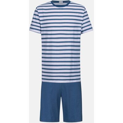 mey Kurzer Pyjama Serie Sky Stripes Hague Blue - male - blau - L mey Kurzer Pyjama Serie Sky Stripes Hague Blue - male - blau - L