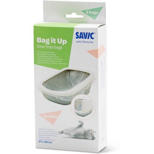 Savic Katzentoilette Nestor Jumbo - Zubehör: Bag it Up Litter Tray Bags, Jumbo, 6 Stück (OHNE Katzentoilette)