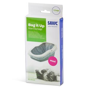 Savic Rincon Ecktoilette mit Rand - Zubehör: Bag it Up Litter Tray Bags, Maxi, 12 Stk. (OHNE Katzentoilette)