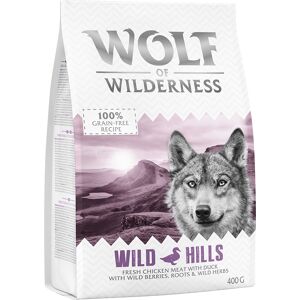 Probierpaket Wolf of Wilderness Trockenfutter - Adult Wild Hills - Ente 400 g