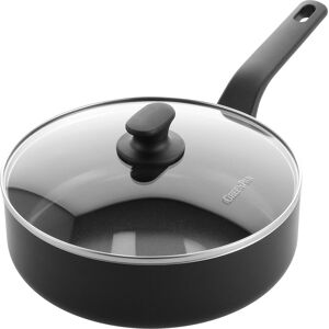 GreenPan Essence schwarz Schmorpfanne Antihaftbeschichtung Aluminium Sp?lmaschinengeeignet & Backofengeeignet f?r alle Herdarten GreenPan Essence schwarz Schmorpfanne Antihaftbeschichtung Aluminium Sp?lmaschinengeeignet & Backofengeeignet f?r alle Herdarten