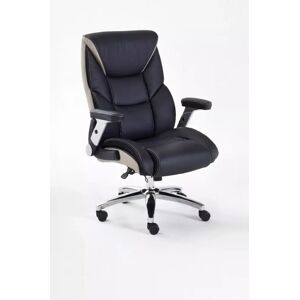 MCA Furniture Bürostuhl "Real Comfort" in Kunstleder schwarz und beige mit Wippmechanik Schreibtischstuhl bis 180 kg