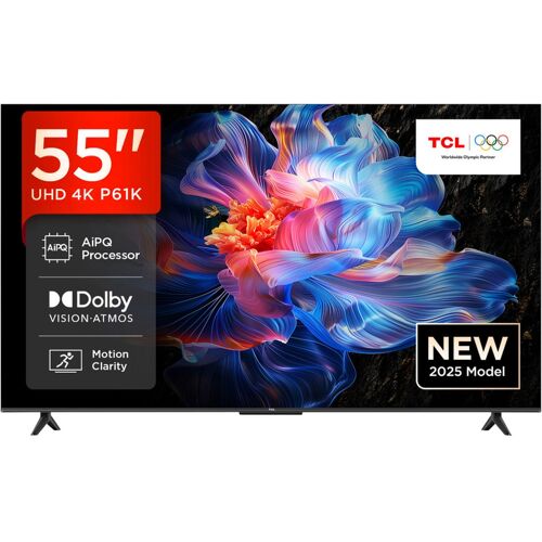 TCL »55P61K« 55 Zoll Direct LED TV, 4K HDR Fernseher, Smart TV