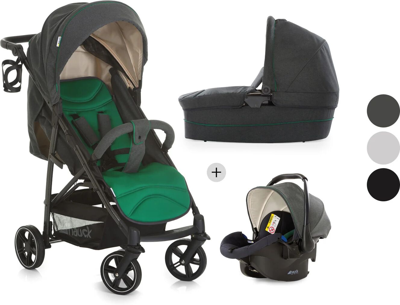 hauck 3in1 Kinderwagen »Rapid 4S Plus Trioset«