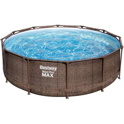 Bestway »Steel Pro Max™ DELUXE SERIES™« Set, mit Filterpumpe und Leiter Ø 366 x H 100 cm Bestway »Steel Pro Max™ DELUXE SERIES™« Set, mit Filterpumpe und Leiter Ø 366 x H 100 cm