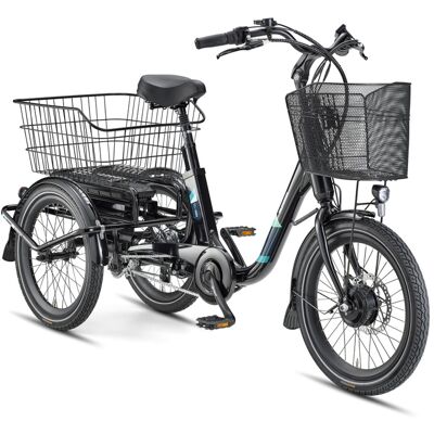 TELEFUNKEN E-Lasten-Dreirad TC550, Gepäckträger hinten, 20 Zoll schwarz TELEFUNKEN E-Lasten-Dreirad TC550, Gepäckträger hinten, 20 Zoll schwarz