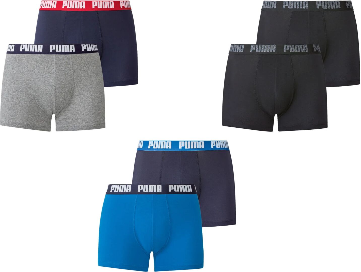 Puma Herren Boxershort, 2 Stück, Slim Fit, mit umlaufenden Logo