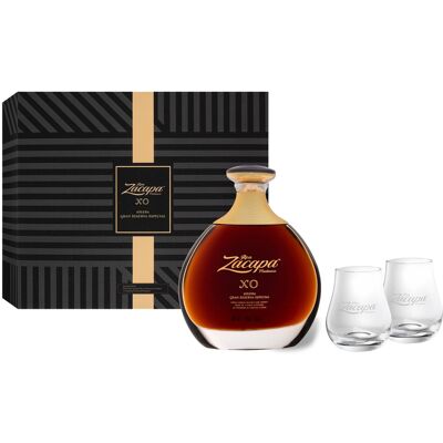 Ron Zacapa Centenario XO Solera Gran Reserva Especial Rum mit Geschenkbox und 2 Gläsern 40% Vol Ron Zacapa Centenario XO Solera Gran Reserva Especial Rum mit Geschenkbox und 2 Gläsern 40% Vol