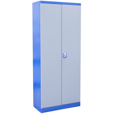 GÜDE Werkzeugschrank - 78x38x193 cm - Blau, Grau, Abschließbar GÜDE Werkzeugschrank - 78x38x193 cm - Blau, Grau, Abschließbar