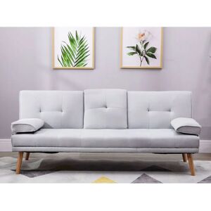 HOMCOM Schlafsofa als 3-Sitzer grau