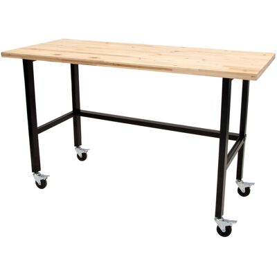 RIKTA Werkbank mit Rollen, B 140 X T 60 X H 84cm, 200kg Belastung, FSC 100%, Fichte RIKTA Werkbank mit Rollen, B 140 X T 60 X H 84cm, 200kg Belastung, FSC 100%, Fichte