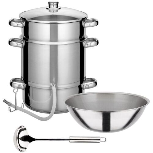 GSW Dampfentsafter, 8 Liter Fassungsvermögen, inklusive Schöpflöffel, aus Edelstahl