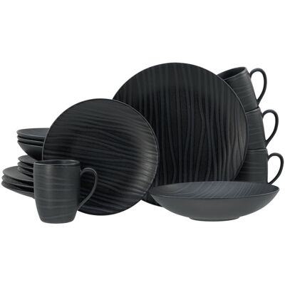 CREATABLE Kombiservice »Waves Black«, 16-teilig CREATABLE Kombiservice »Waves Black«, 16-teilig
