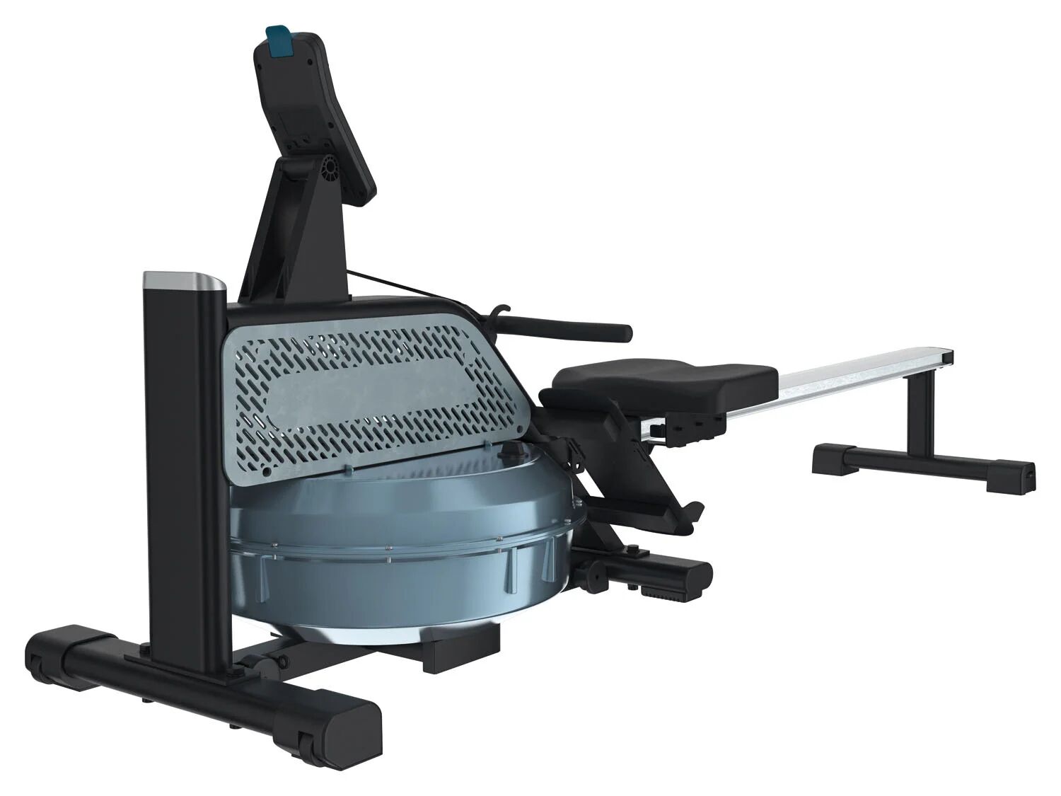 CRIVIT Wasser-Rudermaschine, mit Multifunktionsdisplay, für ein intensives Full-Body-Workout