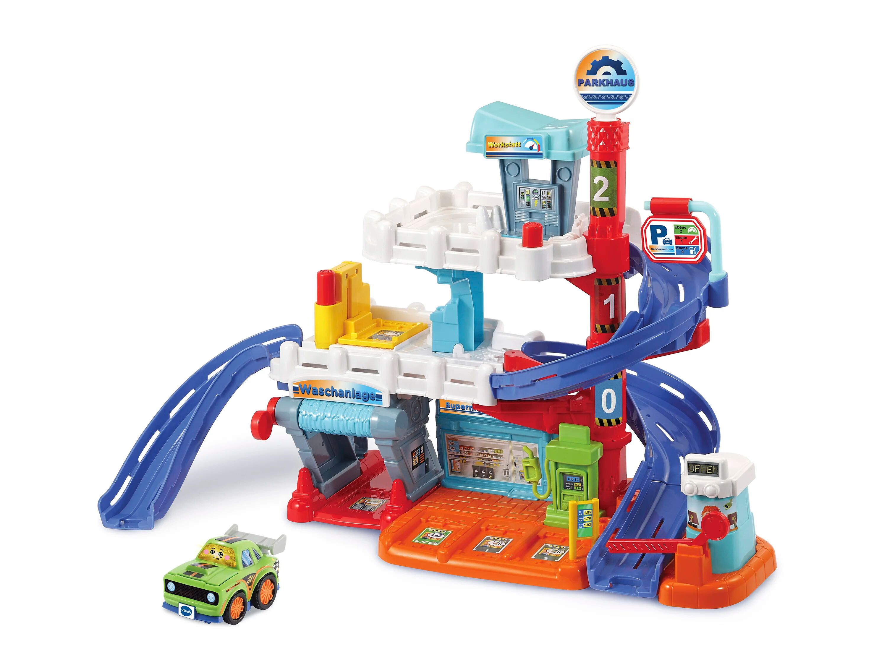 vtech Tut Tut Baby Flitzer Parkhaus Spielset, mit Rennauto