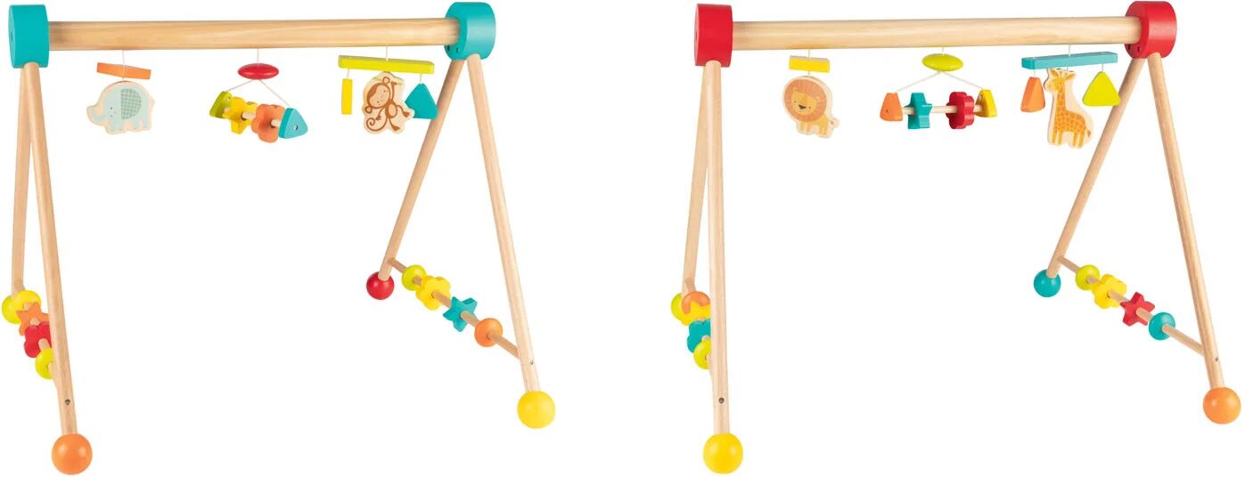 Playtive Holz Baby-Spielbogen, mit 3 Anhängern und 8 Holzformen