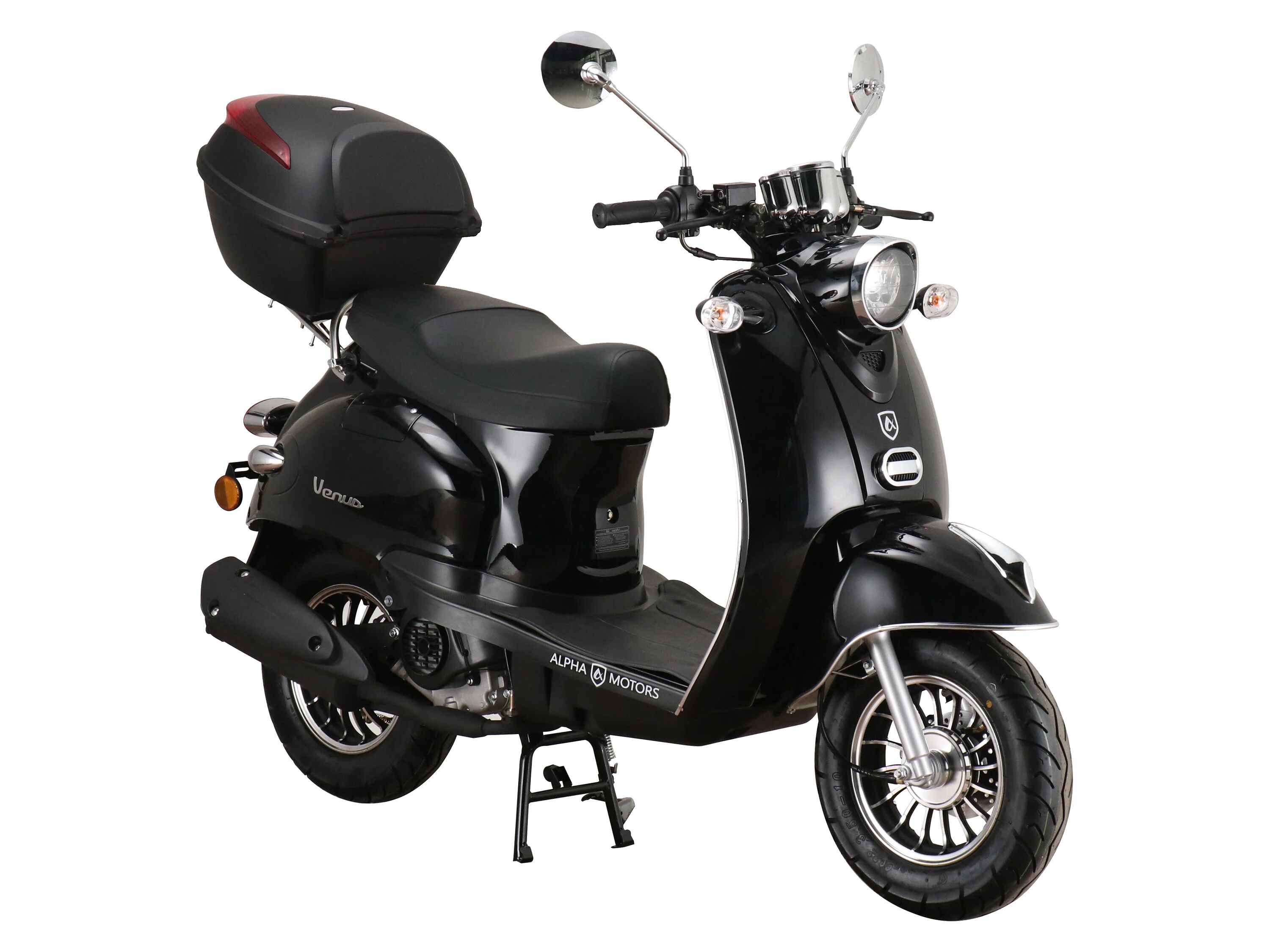 Alpha Motors Mofaroller Venus 50 ccm EURO 5 schwarz inkl. Topcase