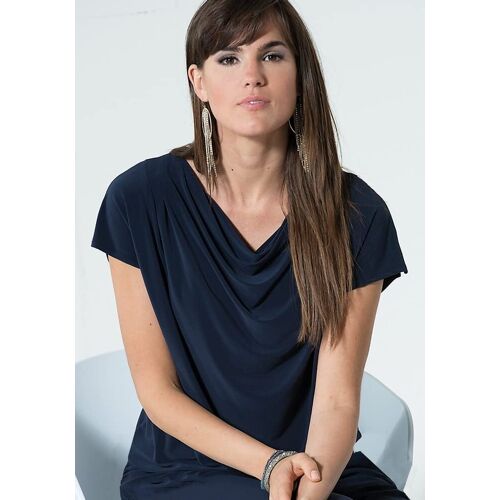 Bianca V-Kragen T-Shirt WIEBKE, deep sea 42 - female - blau - 42