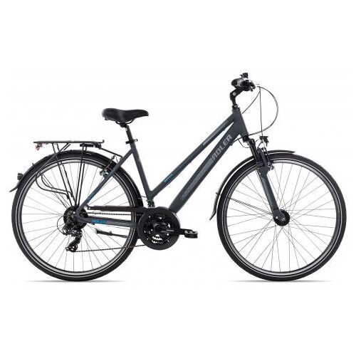 Lucky Bike Adler Verona Trapez   darkgrey matt/grey blue   45 cm   Trekkingräder