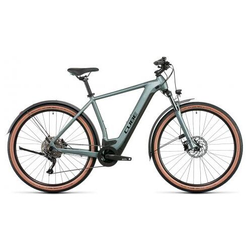 Lucky Bike Cube Nuride Hybrid Pro 625 Allroad   silvergreen´n´black   50 cm   E-Trekkingräder