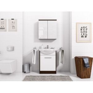Fun Moebel Badmöbel Set 3-Tlg Wenge / Weiss matt PETIT inkl.Waschtisch Fun Moebel Badmöbel Set 3-Tlg Wenge / Weiss matt PETIT inkl.Waschtisch