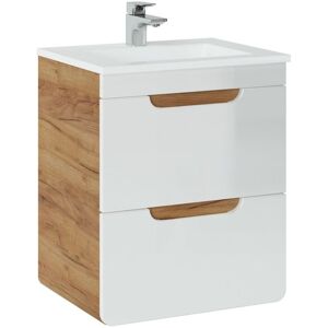 Fun Moebel Waschbeckenunterschrank FERMO Weiss Hochglanz inkl. Waschtisch 50cm Fun Moebel Waschbeckenunterschrank FERMO Weiss Hochglanz inkl. Waschtisch 50cm