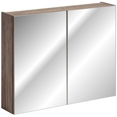Fun Moebel Badezimmer Spiegelschrank 80cm AKAN Vintage Eiche inkl. LED Fun Moebel Badezimmer Spiegelschrank 80cm AKAN Vintage Eiche inkl. LED