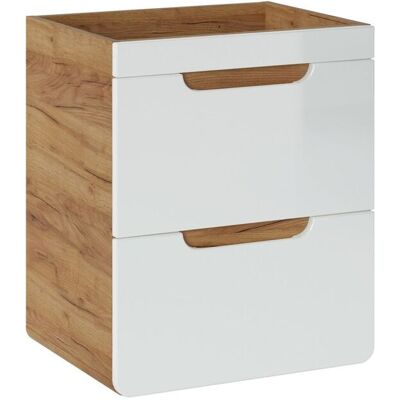 Fun Moebel Waschbeckenunterschrank 50cm FERMO Weiss Hochglanz ohne Waschtisch Fun Moebel Waschbeckenunterschrank 50cm FERMO Weiss Hochglanz ohne Waschtisch