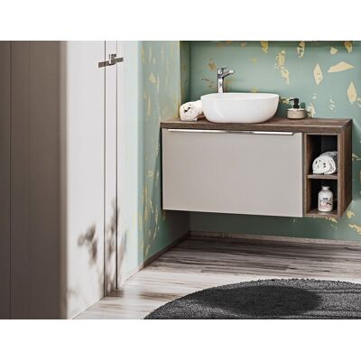Fun Moebel Waschtischunterschrank 3-tlg AKAN 100cm Taupe inkl. Waschtisch Fun Moebel Waschtischunterschrank 3-tlg AKAN 100cm Taupe inkl. Waschtisch