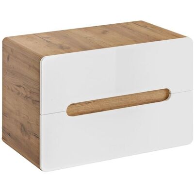Fun Moebel Waschbeckenunterschrank FERMO Weiss Hochglanz 80cm Fun Moebel Waschbeckenunterschrank FERMO Weiss Hochglanz 80cm