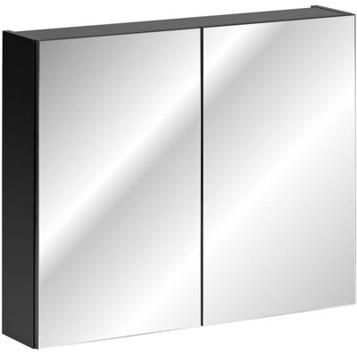 Fun Moebel Badezimmer Spiegelschrank 80cm AKAN Schwarz matt inkl. LED Fun Moebel Badezimmer Spiegelschrank 80cm AKAN Schwarz matt inkl. LED