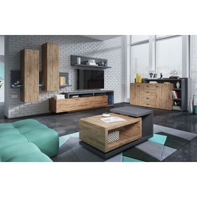 Fun Moebel - BENDY - Eiche-Grau - Wall unit Fun Moebel - BENDY - Eiche-Grau - Wall unit