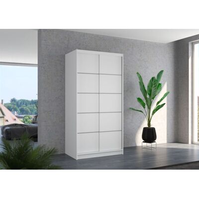 Fun Möbel Schiebetürenschrank Schrank Nr.130 in Weiß matt 100x200x58 cm Fun Möbel Schiebetürenschrank Schrank Nr.130 in Weiß matt 100x200x58 cm